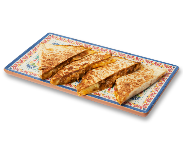 4 Quesadillas en un plato, doradas