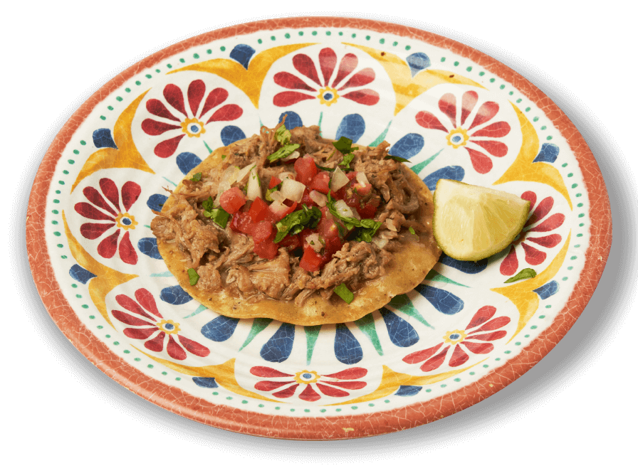 Taco de pollo y tomate