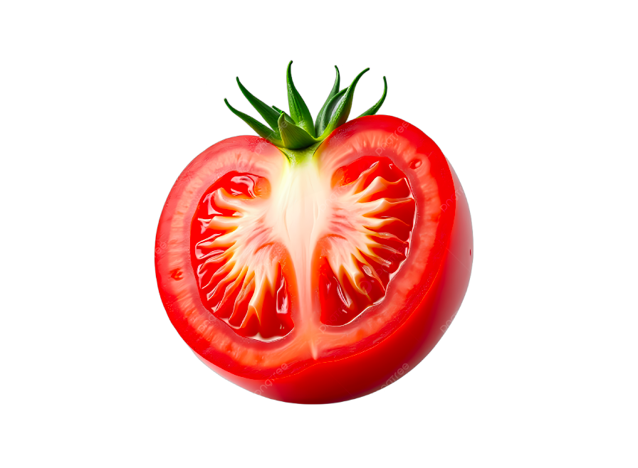 Tomate a la mitad